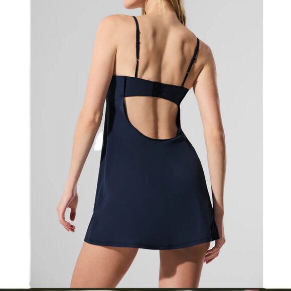 New ALO Breezy Tennis Dress Size M Navy - Picture 3 of 3